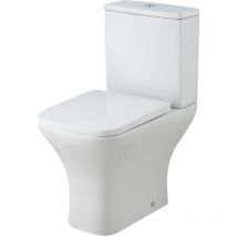 Voda - Compact Rimless Close Coupled Toilet, Cistern & Soft Close Seat - TOILETSET7