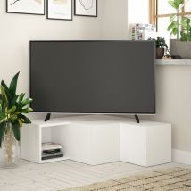 Decortie - Compact Tv-Schrank - Weiß - Weiß
