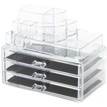 Compactor - Aufbewahrungskorb - Kosmetik-organizer 24x15x19 Cm, Klarer Kunststoff Ran5055