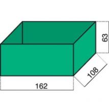 Compartiments en plastique vert 162 x 108 x 63 mm Alutec 624400