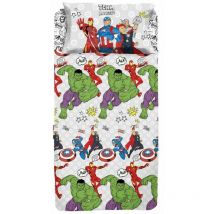 Completo lenzuola per letto singolo Avengers Team - Multicolor