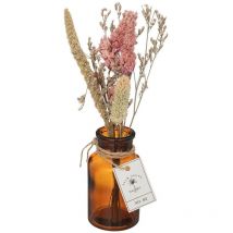 Composition fleurs séchées Bota verre H25cm - Atmosphera créateur d'intérieur