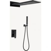 Lookshop - Composition de douche encastrée - fonction cascade - noir - Sirius