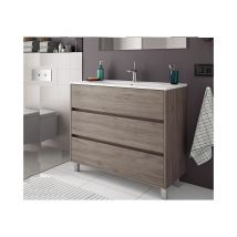 Mobile a terra Arenys cm. 100 con lavabo rovere eternity di - Rovere