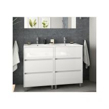 Mobile a terra Arenys cm. 120 con lavabo bianco lucido di Salgar