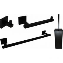 Composizione accessori bagno colore nero opaco Capannoli Nook nkkit