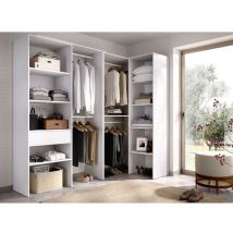 Befara - composizione armadio angolare nova - Bianco