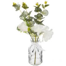 Atmosphera Créateur D'intérieur - Vaso in vetro a composizione di eucalipto artificiale H39cm