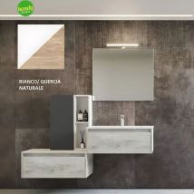 Savini - Composizione Luna 2 Bianco/Quercia Naturale