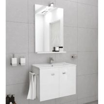 Savini - Composizione bagno modello l 61 x h 119 x p 36 cm Bianco lucido 60 cm