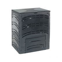 Bellijardin - Composteur Compost'éco 500 litres noir avec deux trappes d'ouverture