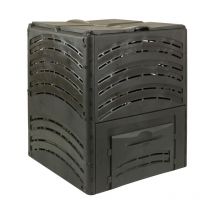 Bellijardin - Composteur Compost'éco 650 litres noir avec deux trappes d'ouverture