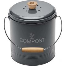 Composteur de cuisine en métal avec filtre et seau en platique 4.5 litres