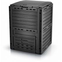 Composteur de jardin 300L Qualité Supérieure pour Jardin Déchets Imitation Style bois noir