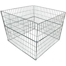 Composteur de jardin en métal 90 x 90 x 70 cm vert