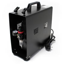 Wiltec Compressore da aerografo AF186A con serbatoio aria, un cilindro 4 bar e spegnimento automatico