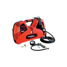 Nu Air - nuair Compresor, 2 l, 1.5 hp, 8 bar, aceite libre, portátil, 1100 w, 97 dB, 195 l/min, naranja