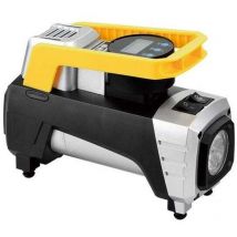 Geker - Compresor de aire portátil de 12 v, inflador de neumáticos digital automático con luz led, 3 adaptadores de boquilla, cable de 3 m