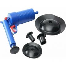 Compressed Air Line Unblocker, High Pressure Pump with 4 different Suction Cups for Kitchen Sink Unblocker Bath and Toilet