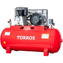 Torros - Compresseur à entraînement par courroie à huile cuve 270 l 5,5 kW / 7,5 Ch 10 bars 820 l/min 400V TC2708210T
