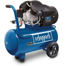 Scheppach - Compresseur à air double cylindre HC53DC – 2200 w – Cuve de 50 l – Pression 10bar – Débit d'aspiration 412 l/min – Changement d'outil