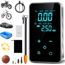 Compresseur à Air Portatif, 150PSI Gonfleur Electrique Pneus, Pompe a Velo Electrique, Compresseur d'air Électrique de Pompe à Air Sans Fil avec