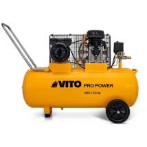 Vito Pro-power - Compresseur à courroie 100 Litres 2.5 cv 1.9 kW 230V ac Pression 10 Bar vito