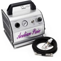 Wiltec - Compresseur à membrane Aérographe Airbrush AS176 – Monocylindrique, portatif, silencieux – 3 bar – Diaphragme – Sans huile – Pour