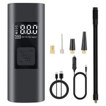 6000mAh Mini Compresseur à Air Portatif, Gonfleur Pneus Voiture sans Fil 150PSI avec écran LCD Numérique, Pompe Velo Electrique avec Lampe LED pour