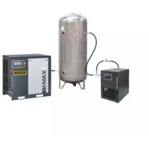 Compresseur d'air à vis avec sécheur cuve galvanisée 15 cv nuair