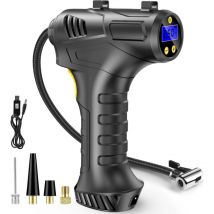Compresseur d'air de gonfleur de pneu sans fil, batterie rechargeable usb 12 v, pompe à pneu de voiture portable 150 psi, pompe à pneu électrique