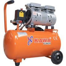 Kawapower - Compresseur d'air silencieux, capacité 24L, 8 Bar