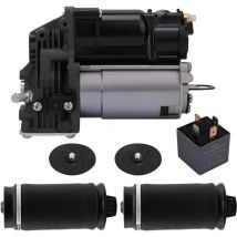 Maxpeedingrods - Compresseur de suspension pneumatique + 2 x soufflet arrière pour Mercedes...