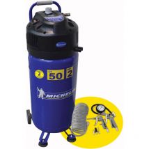 Compresseur Michelin 50 Lt Vertical avec kit accessoires
