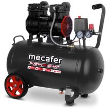 Mecafer - Compresseur D'Air Mécafer Power'n Silent 50l 2hp 8bar Avec 2 Roues