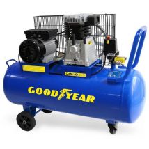 Goodyear - Compresseur d'air 10 bars Réservoir 100L à Courroie 3CV 2250W Débit air 350L/min