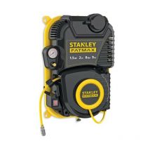 Fatmax Compresseur, compresseur d'air sans huile, enrouleur automatique, montage mural, 1.5 ch, 8 bar, cuve 2 l - Stanley