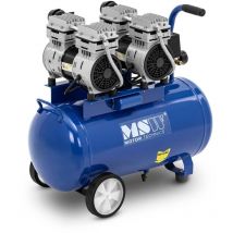 Compresseur sans huile 50 l 2 x 750 W - Compresseur d'air sans huile silencieux
