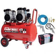 Compresseur silencieux 100L 3CV Prodif Super Silent SIL1003 Prodif Kit 6 accessoires raccords rapides Prodif