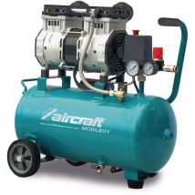 Aircraft - Compresseur mobile silencieux sans huile cuve 24 l 1,3 kW / 1,75 Ch 240 L/min 10 bars 230V mobilboy sil 241/24