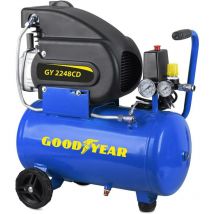 Goodyear - Compressore aria 2 hp 24 lt 8 bar lubrificato 230 v gy2248cd