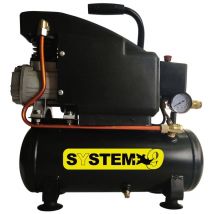 System+ - compressore aria portatile lubrificato 6l 1,5hp - cod. sy012