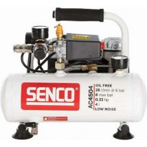 Senco - Compressore d'aria discreto AC4504 senza olio 4L AFN0024