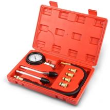 Comprobador de compresión para motores de gasolina de automóviles y camiones, 0-21 bar (kit de 9 piezas)