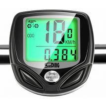 Compteur de Vélo Ordinateur de Vélo sans Fil Compteur de Vitesse LCD Rétro-éclairage Multifonction Vélo Ordinateurs étanche Compteur Kilométrique