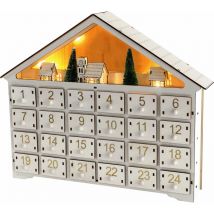 Crea - Compte à rebours de 24 jours, calendrier de noël, ornements de calendrier numérique, décorations de noël, ornements artisanaux pour la maison
