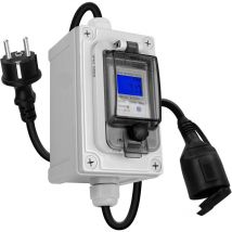 Brisunshine - Compteur de courant numérique mobile 60 a 230 v, compteur électrique étanche IP67 kilowatts avec prise cee Schuko universelle, fonction