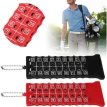 Compteur de score de golf, 2 pièces compteur de score de golf de 18 trous tableau de bord de golf noir + rouge petit marqueur pour les golfeurs
