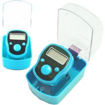 Compteur de tricot bleu pour tricot et crochet - Compteur de rangs - Compteur numérique de doigt - Compteur de point pour crochet, compteur de doigts