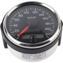Compteur de vitesse lcd 85 mm réglable et étanche 220 km/h pour moteur de voiture, camion, bateau 12 V/24 v